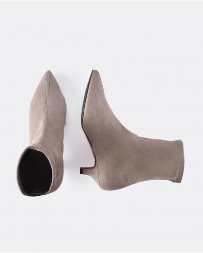 BOTÍN LICRA TACÓN BAJO ULTRASUEDE STRECH