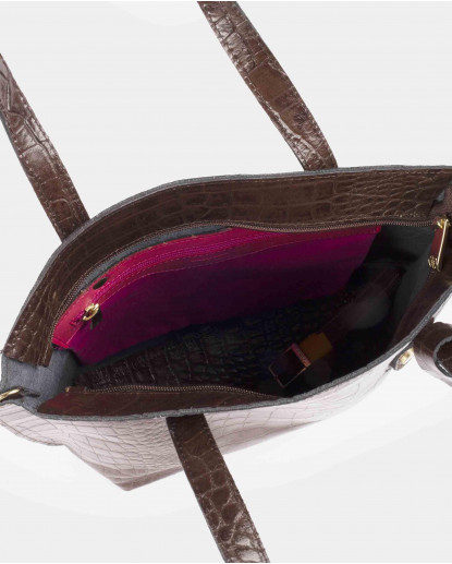 BOLSO SHOPPER NAPA COCO MARRÓN