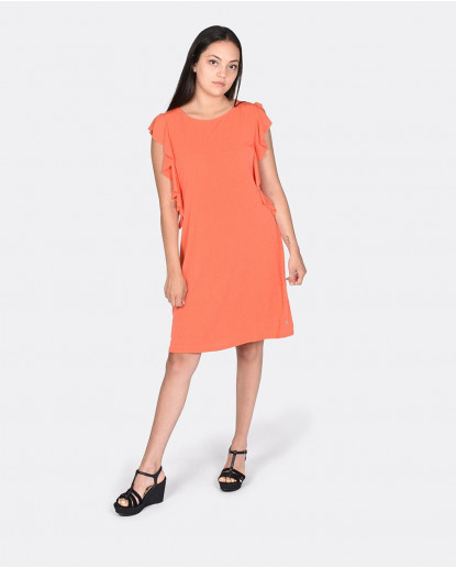 VESTIDO DESMANGADO PUNTO CIRCULAR