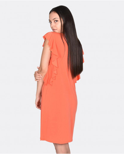 VESTIDO DESMANGADO PUNTO CIRCULAR