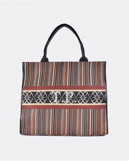 BOLSO SHOPPER RIGIDO TEJIDO...