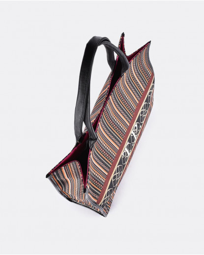 BOLSO SHOPPER RIGIDO TEJIDO...