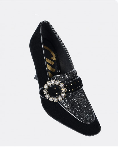 SALON COPETE TERCIOPELO NEGRO