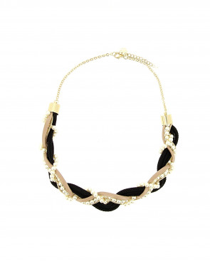 COLLAR TRENZA PERLAS