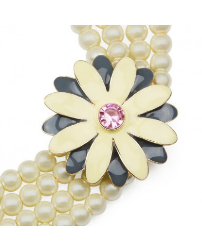COLLAR PERLAS Y FLORES