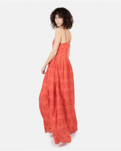 MAXI VESTIDO CINTURA ALGODON