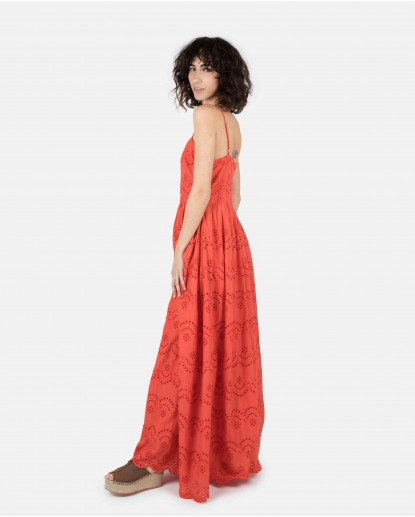 MAXI VESTIDO CINTURA ALGODON