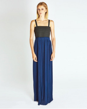 MAXI VESTIDO FALDA PLISADA