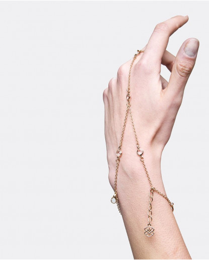 PULSERA ANILLO METAL ORO