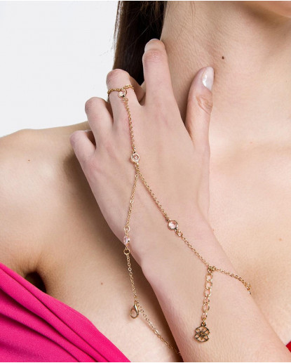 PULSERA ANILLO METAL ORO