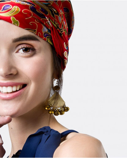 PENDIENTES ABANICO ORO