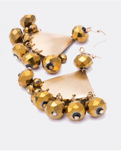 PENDIENTES ABANICO ORO