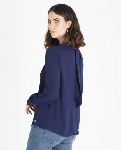 BLUSA LAZADA ESPALDA MARINO