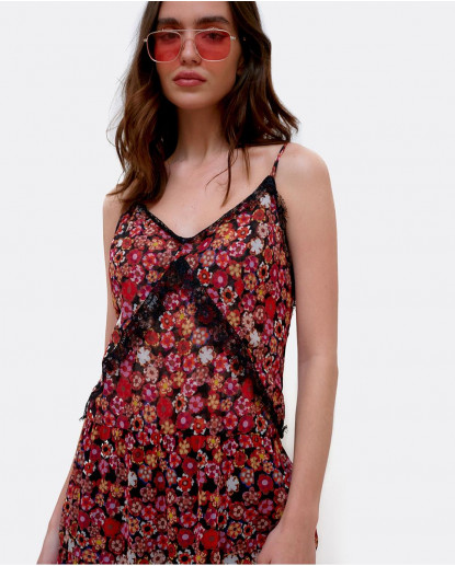 VESTIDO TIRANTES GASA ESTAMPADO...