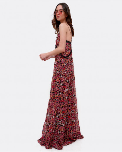 VESTIDO TIRANTES GASA ESTAMPADO...