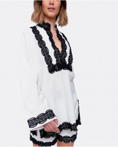 CAMISOLA TIRAS BORDADAS LINO...