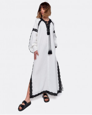 VESTIDO TIRAS BORDAS...