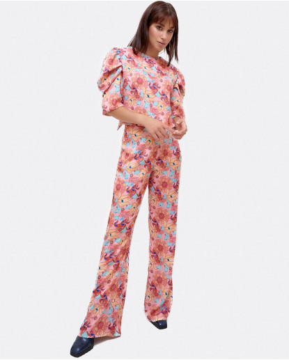 PANTALON PALAZZO CREP ESTAMPADO FLORAL