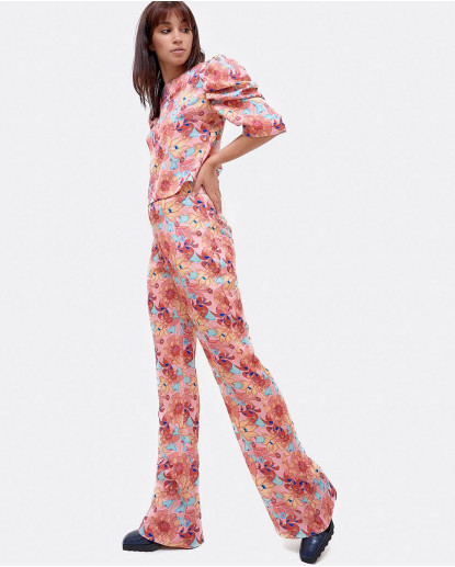 PANTALON PALAZZO CREP ESTAMPADO FLORAL