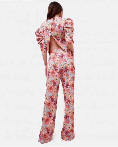 PANTALON PALAZZO CREP ESTAMPADO FLORAL