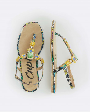 SANDALIA PEDRERIA SERPIENTE...