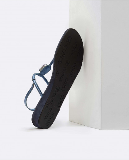 SANDALIA BRILLANTE DEDO PIEL...