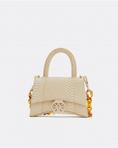 BOLSO OVALO MINI TECNICO BEIG