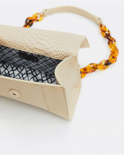 BOLSO OVALO MINI TECNICO BEIG