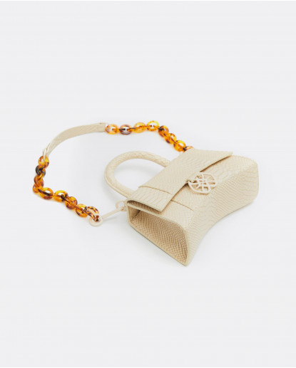 BOLSO OVALO MINI TECNICO BEIG