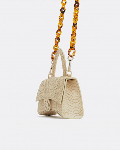 BOLSO OVALO MINI TECNICO BEIG