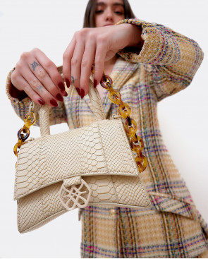 BOLSO OVALO MINI TECNICO BEIG