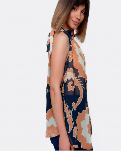 BLUSALAZO GASA ESTAMPADO VALIENTE