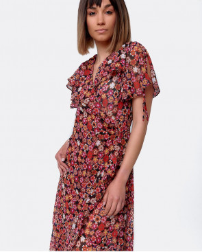 VESTIDO LARGO MIDI GASA...