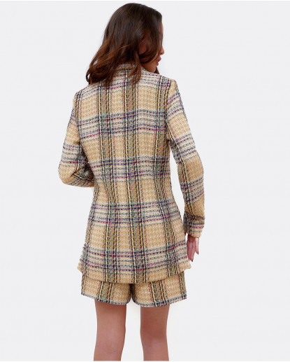 AMERICANA 3 BOTONES TWEED AMARILLO