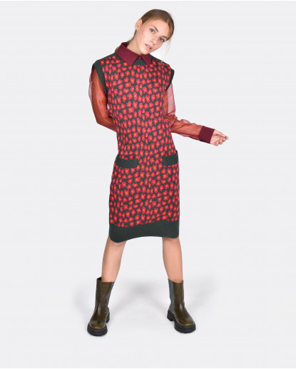 VESTIDO PUNTO ESTAMPADO LEOPARDO...