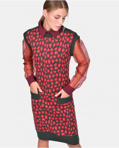 VESTIDO PUNTO ESTAMPADO LEOPARDO...