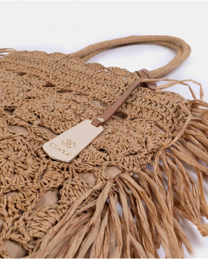 BOLSO HIPPIE RAFIA NATURAL RAFIA ORO
