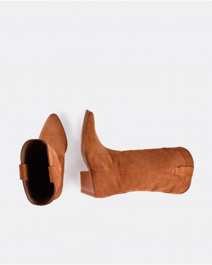 BOTAS COWBOY SERRAJE MARRÓN