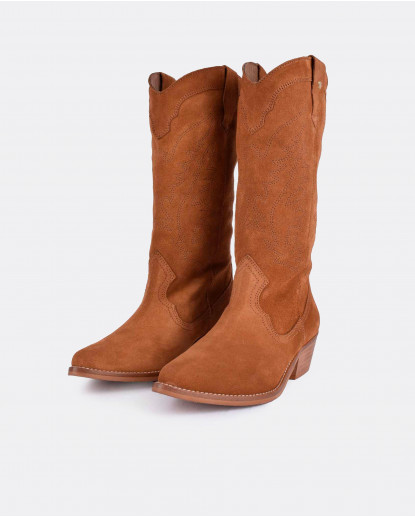 BOTAS COWBOY SERRAJE MARRÓN