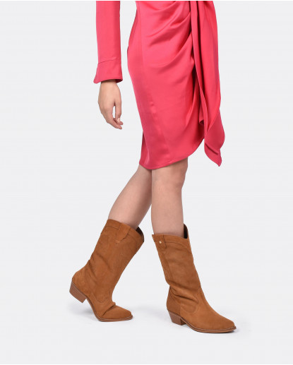 BOTAS COWBOY SERRAJE MARRÓN