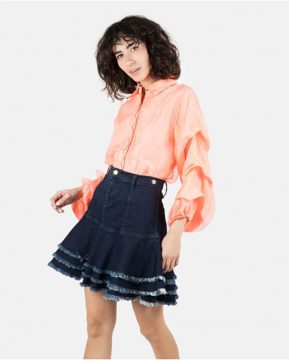 CAMISA ABULLONADA ORGANZA