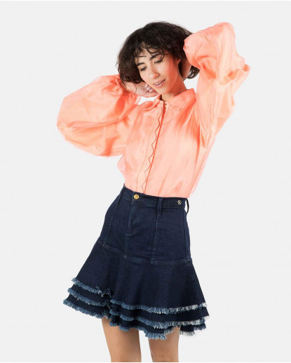 CAMISA ABULLONADA ORGANZA