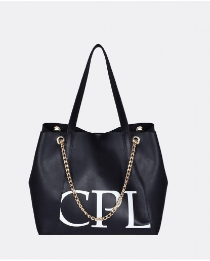BOLSO SHOPPER LOGO PIEL