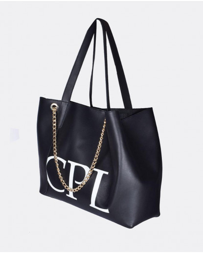 BOLSO SHOPPER LOGO PIEL