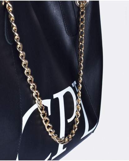 BOLSO SHOPPER LOGO PIEL