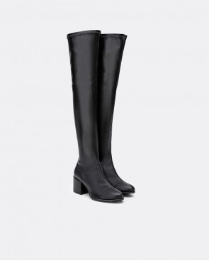 BOTA MOSQUETERA NAPA NEGRO 2