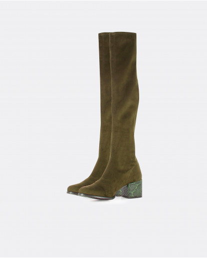 BOTA MOSQUETERO VERDE OSCURO