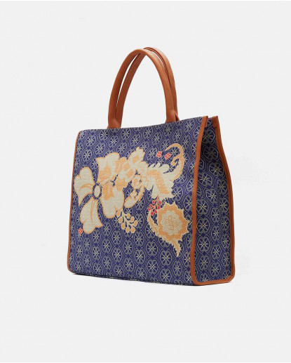 BOLSO SHOPPER RIGIDO TEJIDO ESTAMPADO...