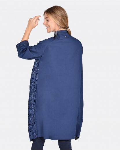 CHAQUETA CROCHET MIDI SARGA