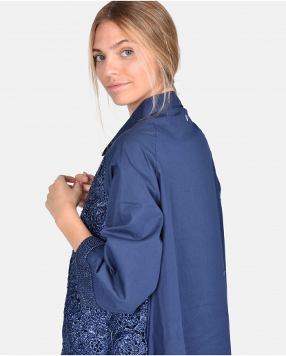 CHAQUETA CROCHET MIDI SARGA